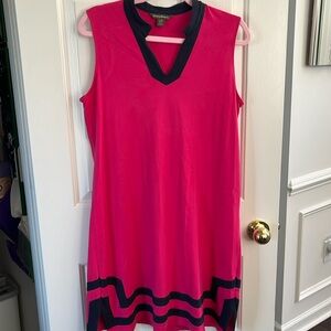Pink and Navy Tommy Bahama Sleeveless Dress